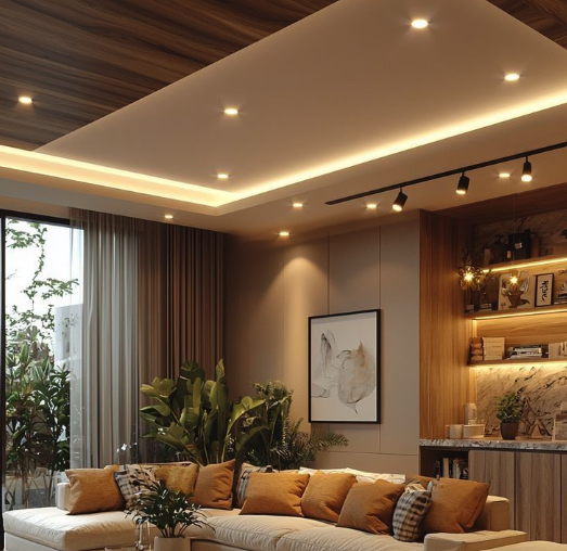Stylish false ceiling designs by SS Interiors - modern and practical ceiling solutions